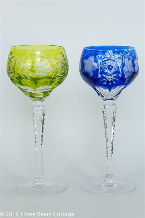 Nachtmann Traube Coloured Lead Crystal Wine Glasses At 3bc Vintage Shop