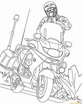 Police Pages Motorcycle Coloring Speed Officer Traffic Controlling Color Kids sketch template