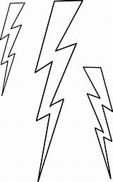 Lightning Bolt Lightening Bolts Lightningbolt Three Kids Outline Colorir Rose sketch template