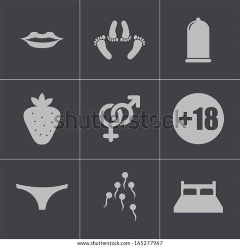 Vector Black Sex Icons Set Stock Vector Royalty Free