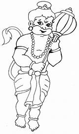 Hanuman Bal sketch template