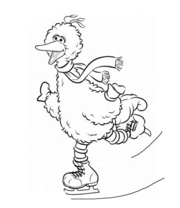 big bird coloring pages playing learning