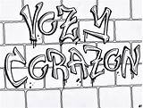 Corazon Voz sketch template