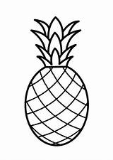 Pineapple Coloring Drawing Template Clipart Pages Color Kids Pale Pernambuco Colouring Printable Print Pattern Outline Templates Fruit Fruits Buah Guava sketch template