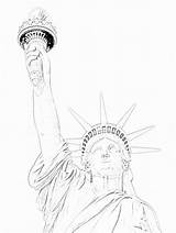Liberty Statue Coloring Pages Drawing Kids Printable Pencil Outline Sketch Sheet Torch Color Clipart Template Print Cliparts Directed Getdrawings Popular sketch template