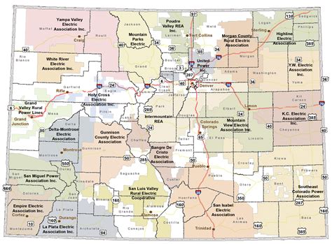Colorado Rural Electric Association Co Op Map Of Colorado And List Of