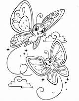 Butterfly Coloring Pages Cute Color Kids Printable Butterflies Girls Strawberry Colouring Spring Sheets Shortcake Princess Disney Colorful Garden Flowers Crayola sketch template