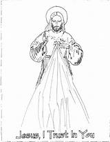 Divine Mercy sketch template