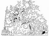 Pooh Fall Pages Winnie Coloring Color Getcolorings Printable sketch template
