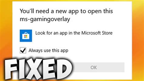 fix ms gaming overlay error youll    app  open  ms gamingoverlay