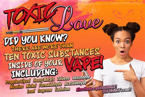 Dangers Of Vaping Poster Toxic Love Prevention Awareness Promotional