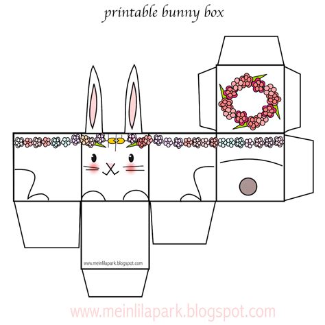 printable easter bunny box ausdruckbare diy box freebie