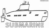 Coloring Pages Submarine Print Popular sketch template
