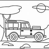 Safari Jeep Coloring Getdrawings sketch template