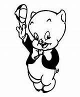 Porky Coloring Pages Pig Disney Animal sketch template