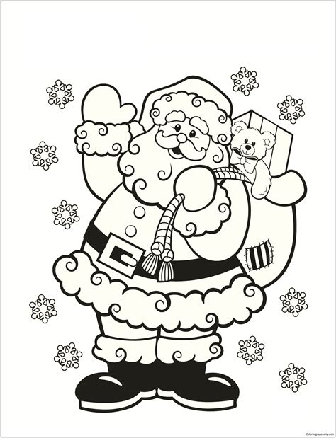 santa coloring page  coloring pages