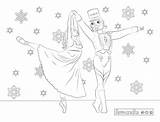 Coloring Nutcracker Ballet Pages Snowflake Adults Color Favecrafts sketch template