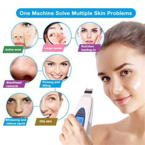 konmison ultrasonic skin scrubber cleanser face cleansing acne removal