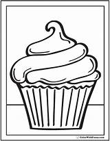 Cupcake Colouring Customize Wrapper Colorwithfuzzy Swirled Everfreecoloring sketch template