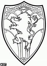 Narnia Shield Chronicles Bouclier Aslan Blason Chevalier Designlooter Wappen Ritter Moyen Colorier Oncoloring sketch template