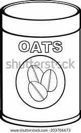 Oat Meal Template Coloring Oats sketch template