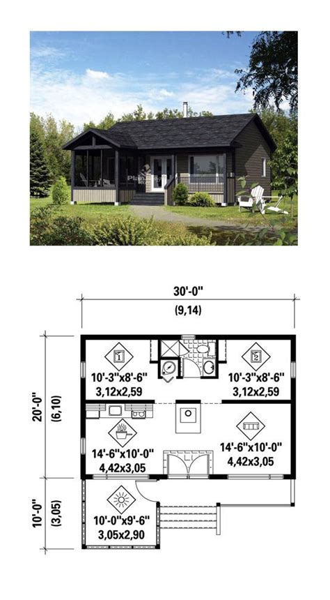 tiny house plan  total living area  sq ft  bedrooms