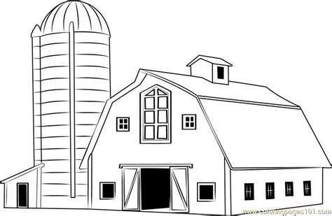 printable barn coloring pages