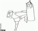 Kickboxing Training sketch template
