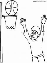 Coloring Basketball Pages Sports Sherriallen Gif Hoop sketch template