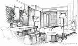 Interior Hotel Pencil Sketch Drawing Sketches Architectural Freehand Rendering Nomad Hand Renderings Architecture York 3d Room Photoshop Visit sketch template
