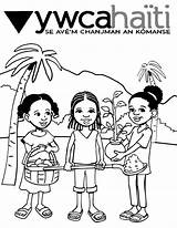 Haiti Children sketch template