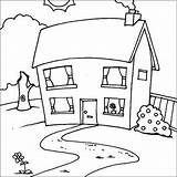 Coloring Pages Cute Houses House Town Whoville Printable Netart sketch template