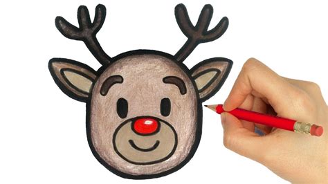 how to draw christmas reindeer como desenhar rena de
