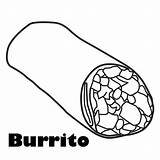 Burrito sketch template