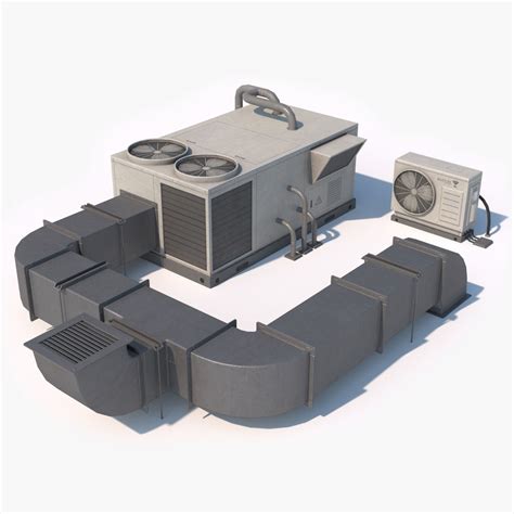 asset rooftop ac unit  poly cgtrader