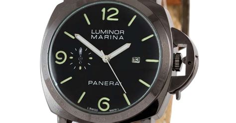 Часы Panerai Luminor Marina Quartz Date Brown Silver Black копия