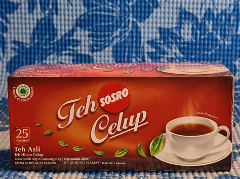 sosro teh celup asli indonesia black tea  ct oz pack   warung padang