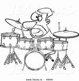 Coloring Band Jazz Pages Cartoon Template Drummer Instruments Outline sketch template