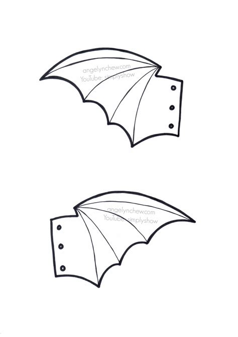 diy bat wings shoe  template video tutorial bat wings wing