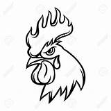 Rooster Drawing Head Tattoo Chicken Stencil Drawings Cartoon Easy Clipart Silhouette Coloring Pages Little Pencil Bird Body Fight Clipartmag Drawn sketch template