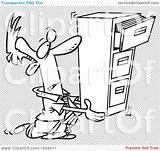 Clip Carrying Filing Businessman Outline Cabinet Illustration Cartoon Rf Royalty Toonaday sketch template