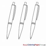 Pages Coloring Pens Colouring Children School Sheet Title Coloringpagesfree sketch template