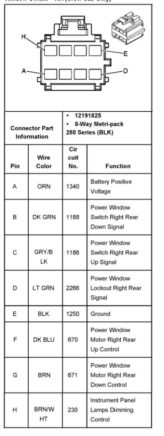 chevy power window switch wiring diagram wiring digital  schematic
