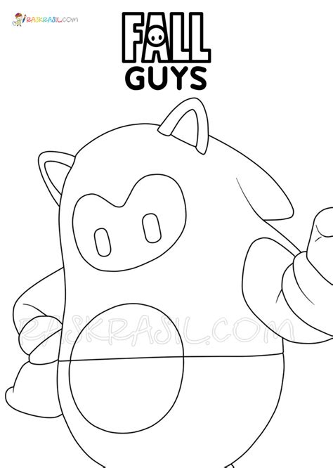 fall guys logo coloring page