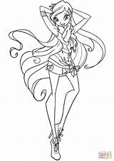 Winx Coloring Pages Club Bloomix Stella Getcolorings Print Color sketch template