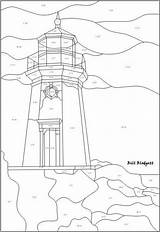 Glass Lighthouse Stained Coloring sketch template