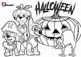 Patrol Halloween Coloring Paw Pages Printable Template Popular sketch template
