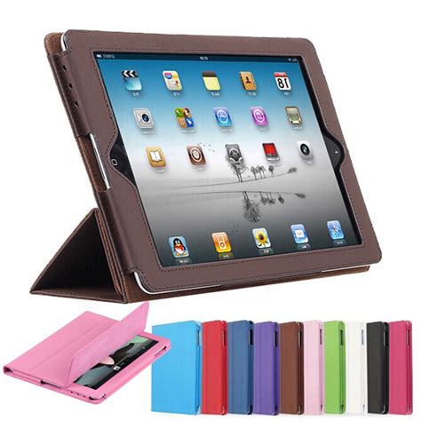 apple ipad    official folding folio smart stand pu leather cover  ipad  ipad