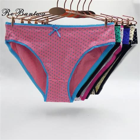 rebantwa brand 10pcs hot sale cotton women s underwear dot briefs sexy