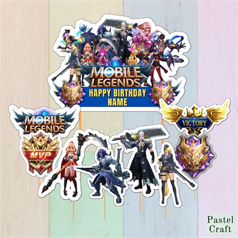 mobile legends customized cake topper  birthday party